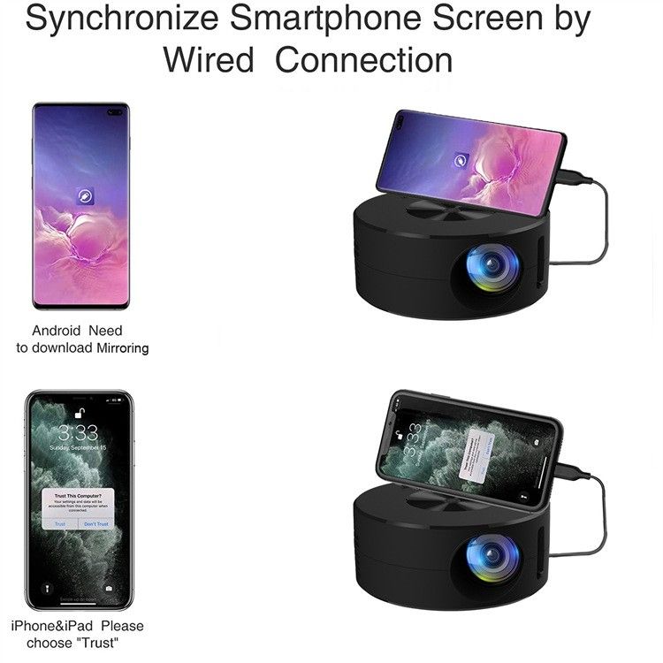 YT200 home projector portable mini portable small children suitable for Android and Apple mobile phones with the same screen projection