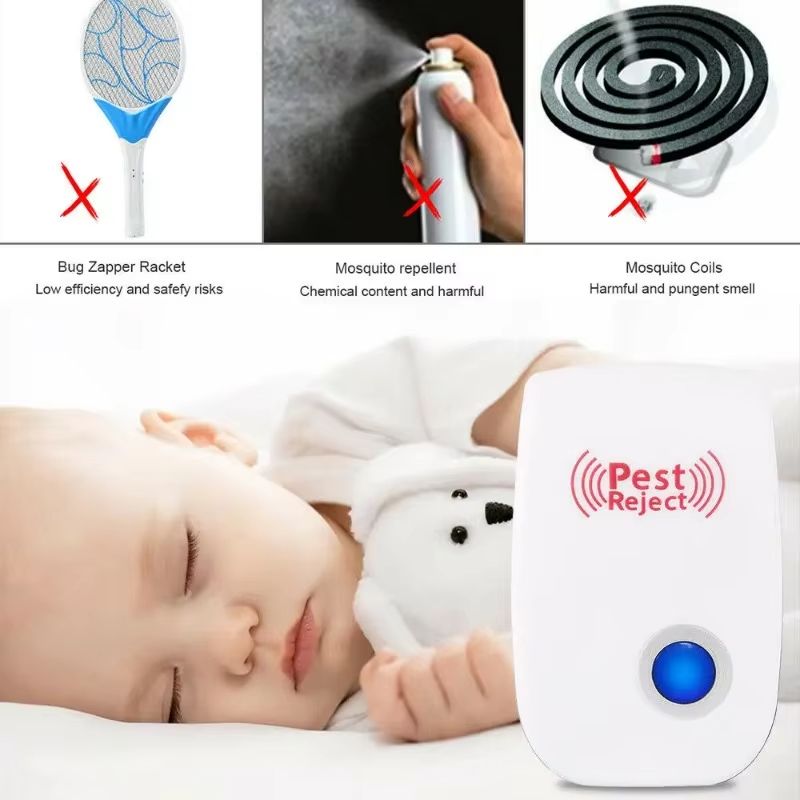 Electronic Pest Reject Ultrasound Mouse Cockroach Repeller Device Insect Rat Spider Mosquito Killer Pest For Control Home Office