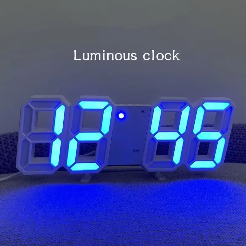 Wall Clock 3D Led Clocks Decoration for Bedroom Mode Home and Decoration Hanging Large Digital Watches Interior Room Light Decor
