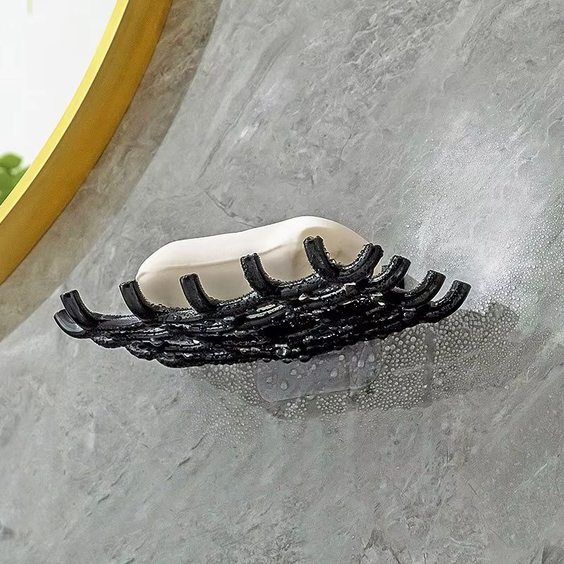 Soap Box Wall Mounted Drainage Shelf For Home Use No Punching High-end Bathroom New Soap Dish Rack Hooks For High-end Bathrooms