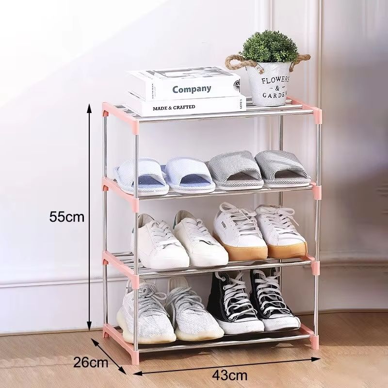 3/4 Shoe Rack Multi Layered And Space Saving Shoe Rack For Simple Household Storage And Storage Three And Four Layer Shoe Racks