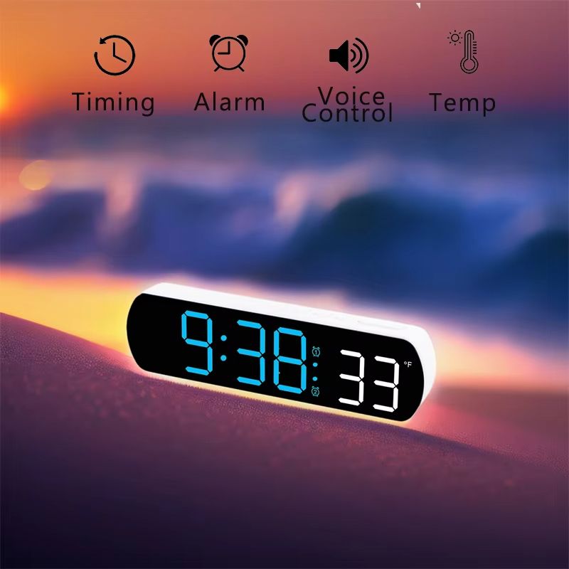 Digital Alarm Clock Travel Electronic Clock with Temperature for Bedroom Office Kitchen Home Decoration Niditon