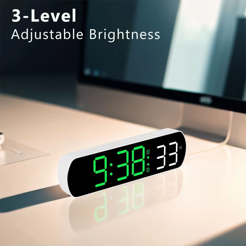 Digital Alarm Clock Travel Electronic Clock with Temperature for Bedroom Office Kitchen Home Decoration Niditon