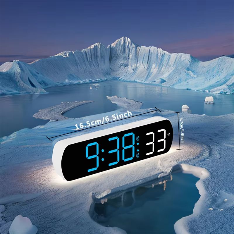 Digital Alarm Clock Travel Electronic Clock with Temperature for Bedroom Office Kitchen Home Decoration Niditon