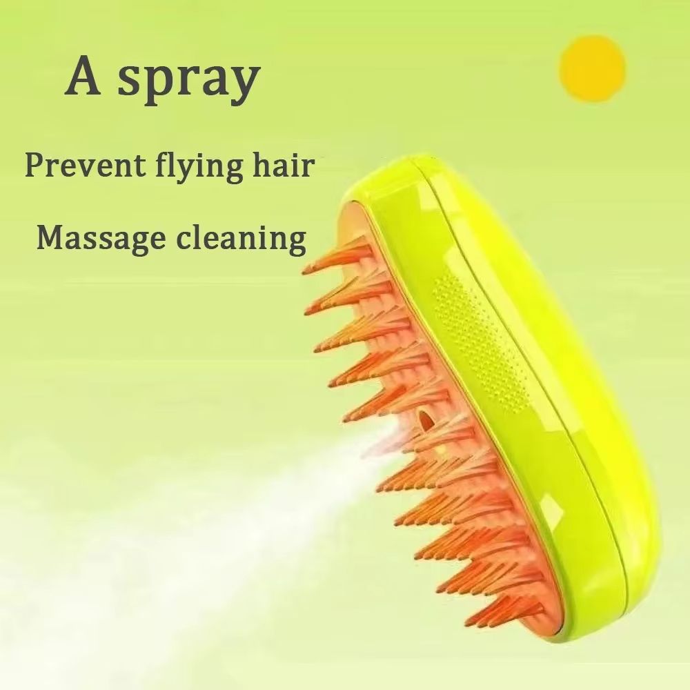 Cat Steam Brush Electric Spray Water Spray Kitten Pet Comb Soft Silicone Depilation Cats Bath Hair Brush Grooming Supplies