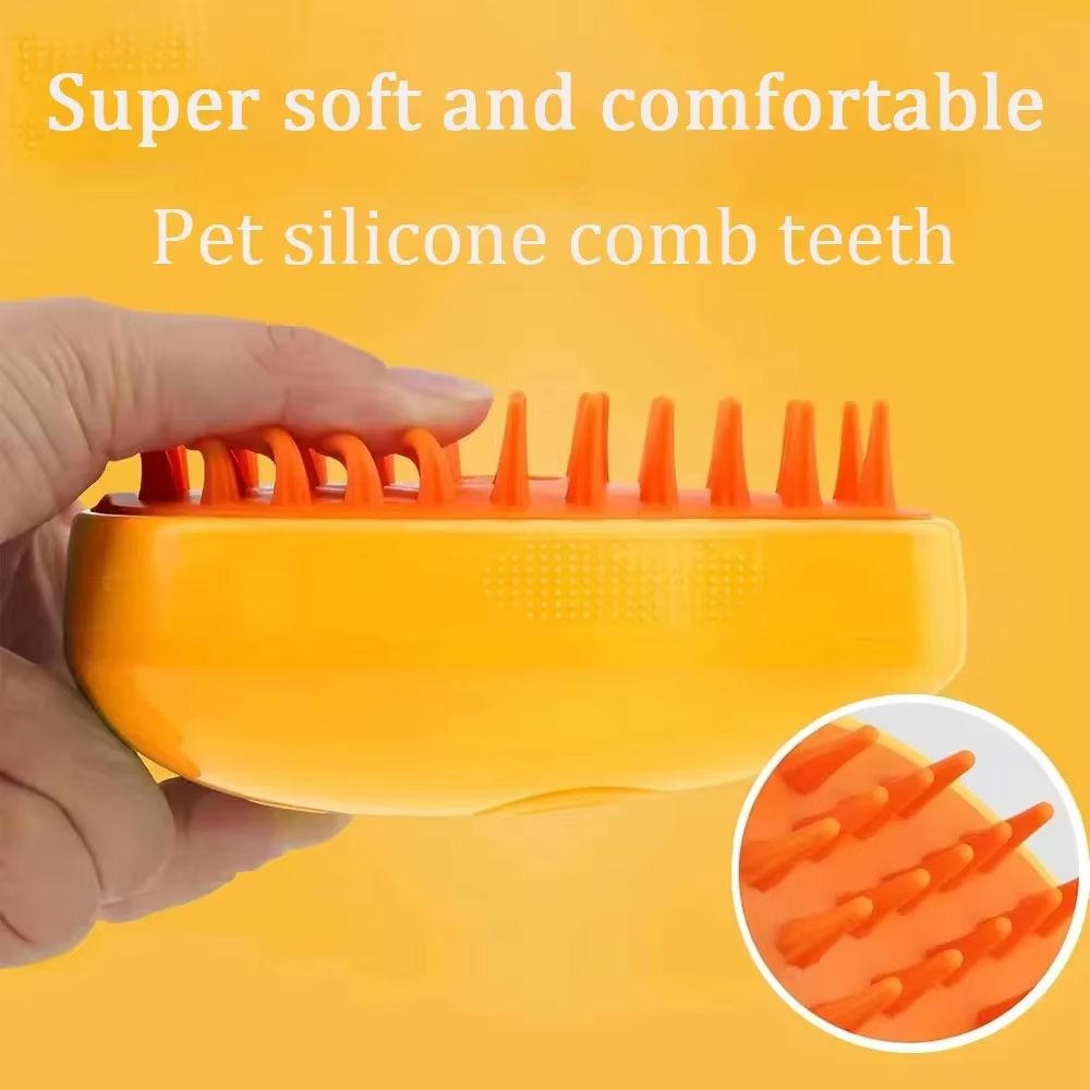 Cat Steam Brush Electric Spray Water Spray Kitten Pet Comb Soft Silicone Depilation Cats Bath Hair Brush Grooming Supplies