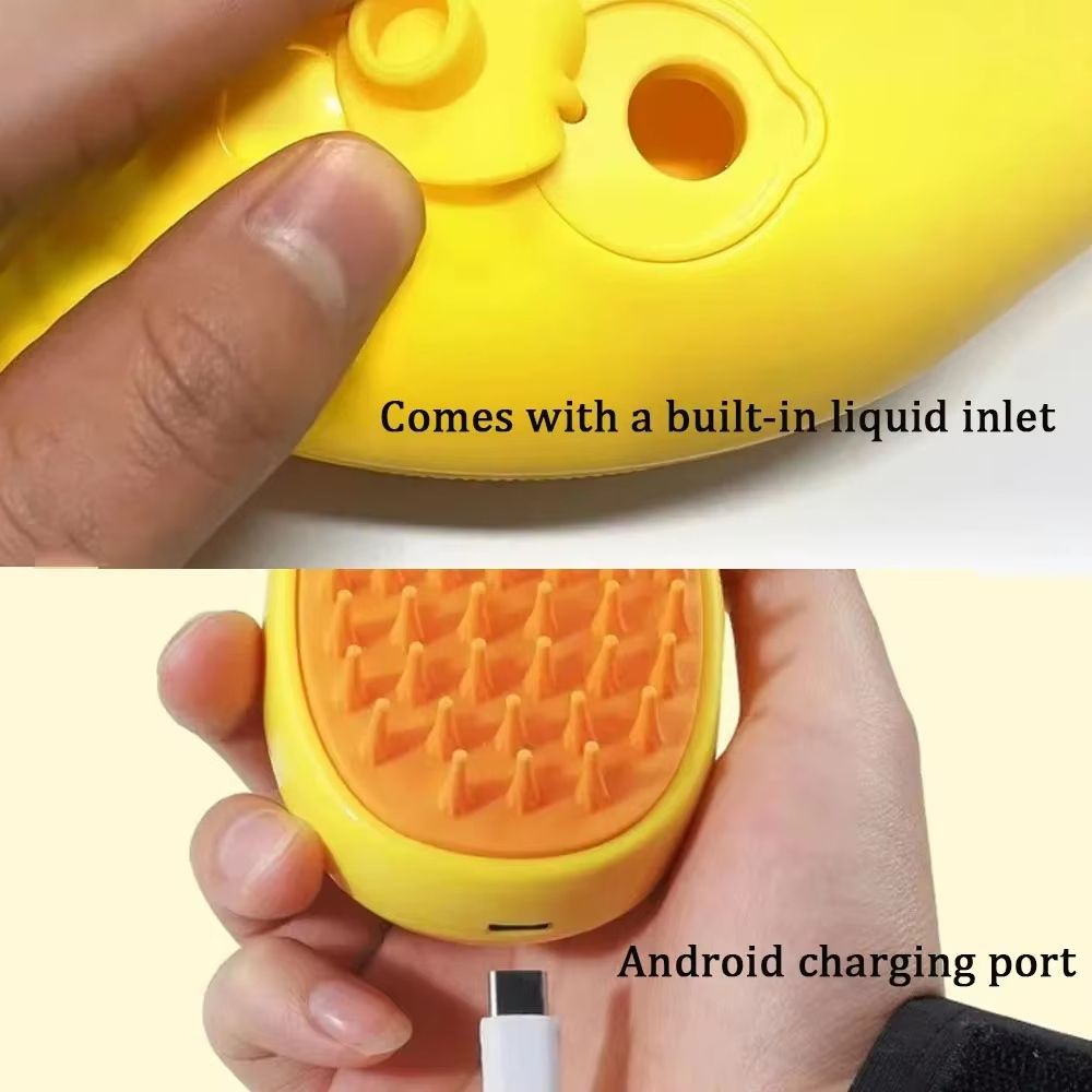Cat Steam Brush Electric Spray Water Spray Kitten Pet Comb Soft Silicone Depilation Cats Bath Hair Brush Grooming Supplies
