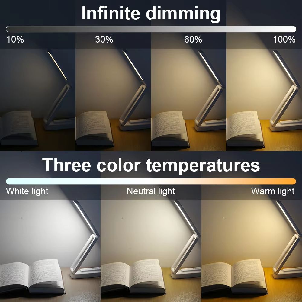 Rechargeable Table Lamp Dimmable Night Light Folding LED Touch Home Dormitory Bedroom Desk Lighting Remote Control wall Led Lamp