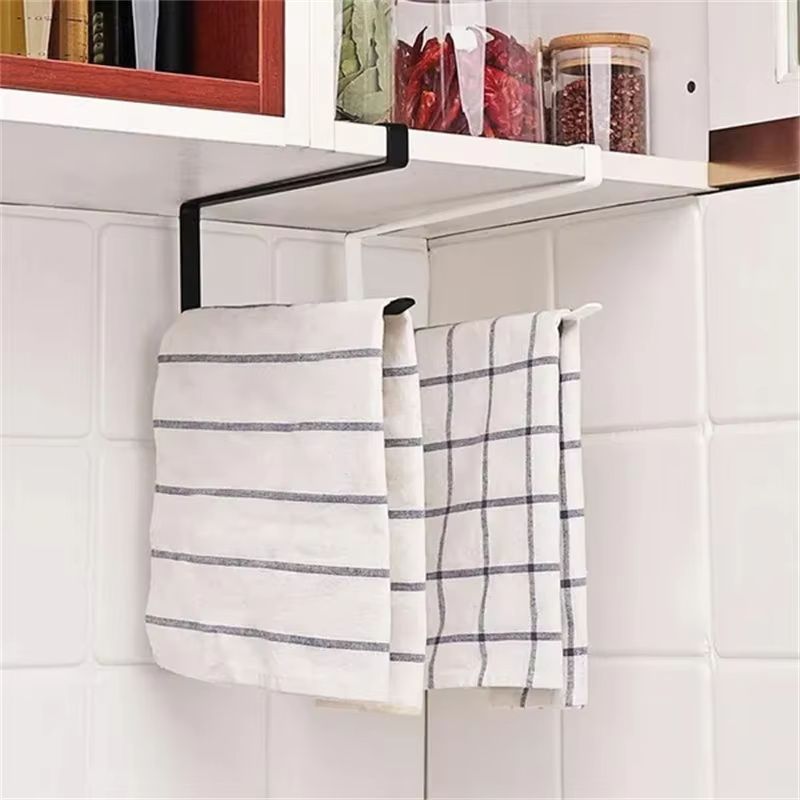 Paper Roll Holder Towel Rack Cling Film Storage Rack Bathroom No Punching Storage Rack Hanging Shelf Kitchen Tissue Accessories