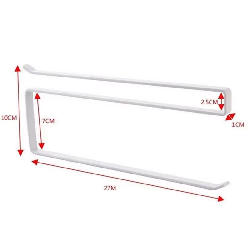 Paper Roll Holder Towel Rack Cling Film Storage Rack Bathroom No Punching Storage Rack Hanging Shelf Kitchen Tissue Accessories