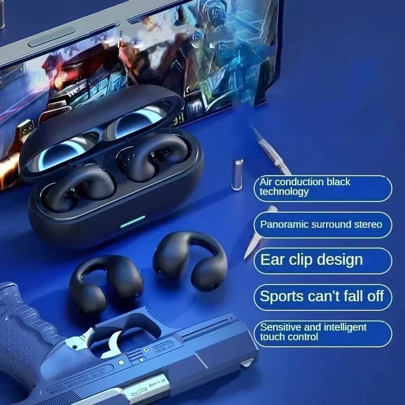 T75 Headphones Bluetooth 5.3 Bone Conduction Wireless Sports Earphones HiFi Sound Quality Waterproof TWS Headset 2025 New