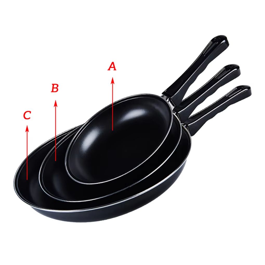 Frying Pan Non-stick Mini Thick Steak Flat Pan Iron Pancake Egg Fryer Kitchen Cookware 20/25/30CM