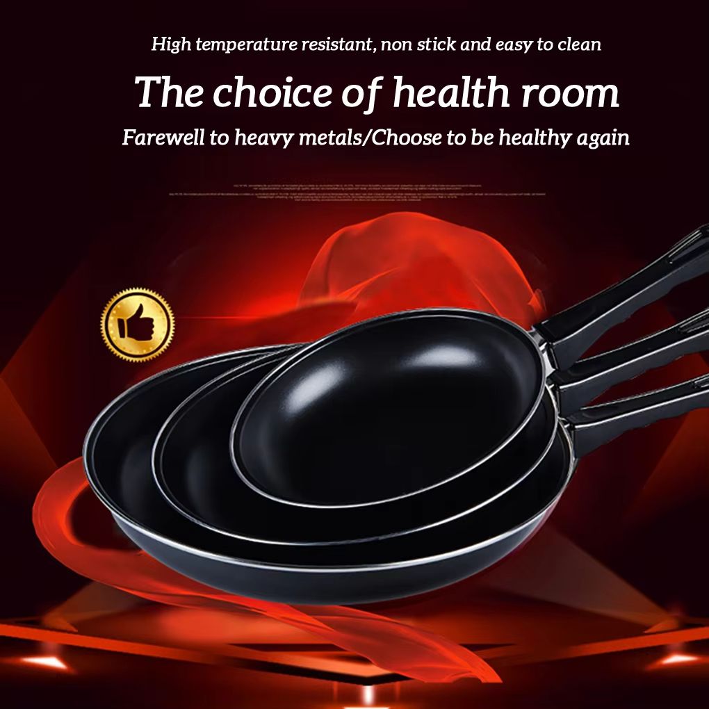 Frying Pan Non-stick Mini Thick Steak Flat Pan Iron Pancake Egg Fryer Kitchen Cookware 20/25/30CM