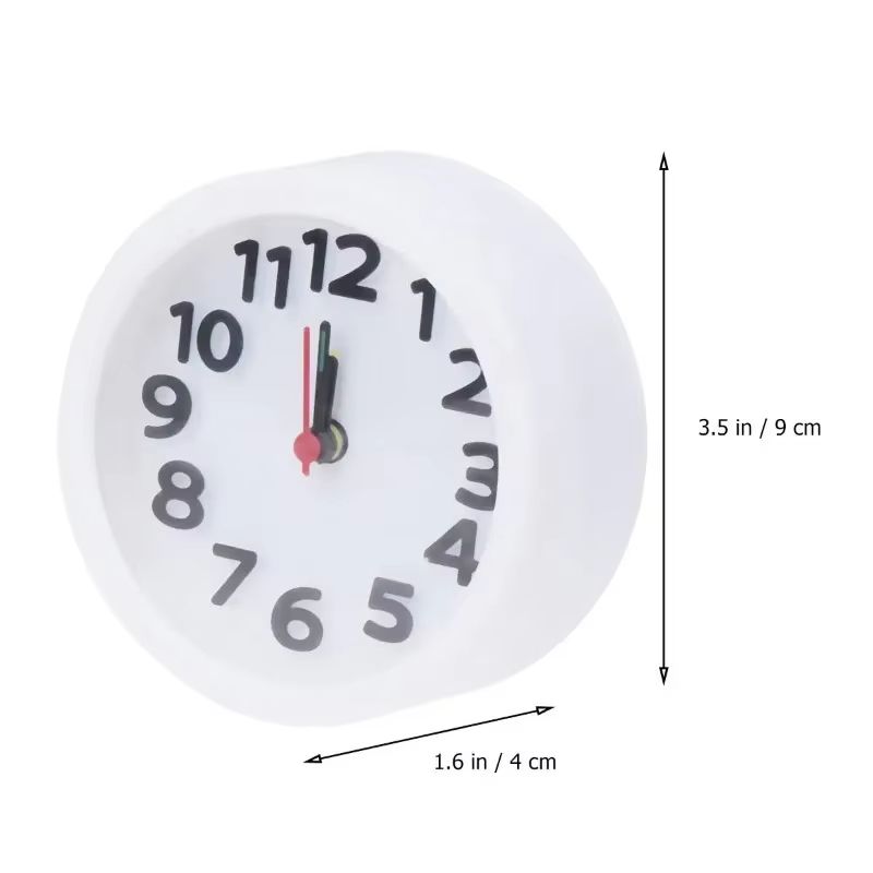 Round Alarm Clock Charging Kids Small Ring Bell Wall Mountable Plastic Luminous Hands Morning Call Home Bedroom