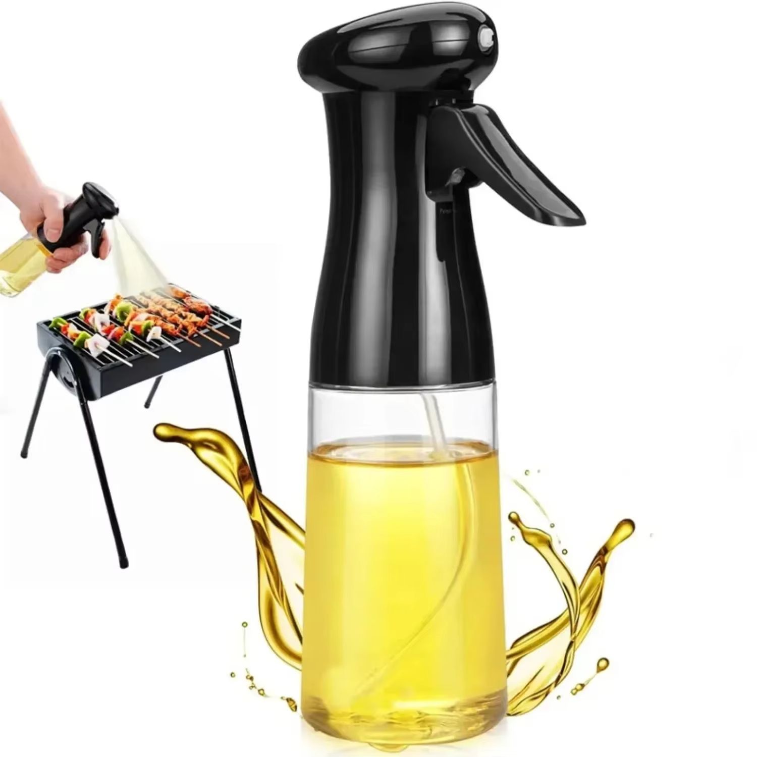 200ml Oil Spray Bottle Kitchen Cooking Olive Oil Dispenser Camping BBQ Baking Vinegar Soy Sauce Sprayer Containers Kitchen Tool