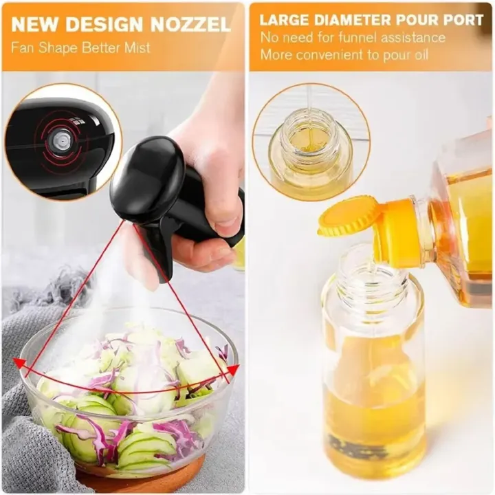 200ml Oil Spray Bottle Kitchen Cooking Olive Oil Dispenser Camping BBQ Baking Vinegar Soy Sauce Sprayer Containers Kitchen Tool