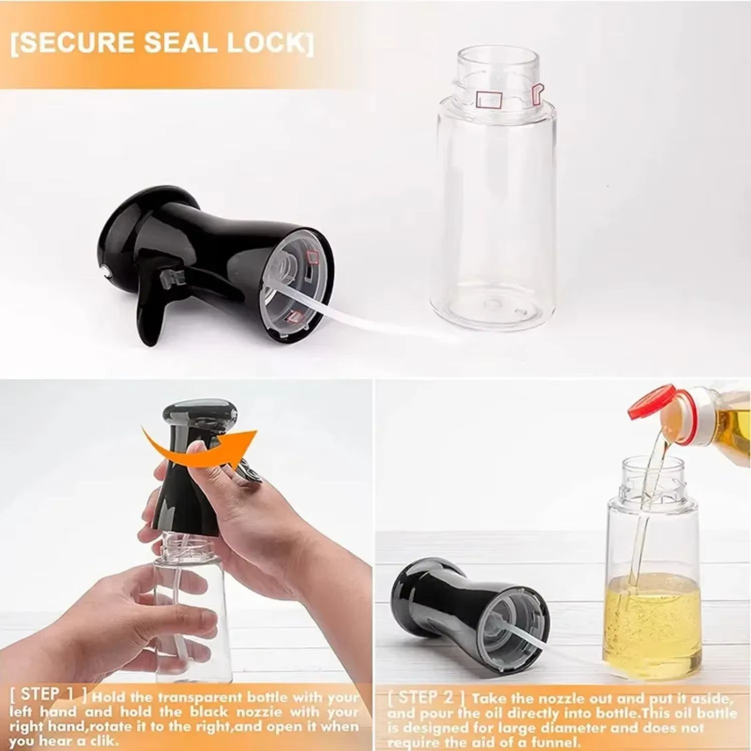 200ml Oil Spray Bottle Kitchen Cooking Olive Oil Dispenser Camping BBQ Baking Vinegar Soy Sauce Sprayer Containers Kitchen Tool