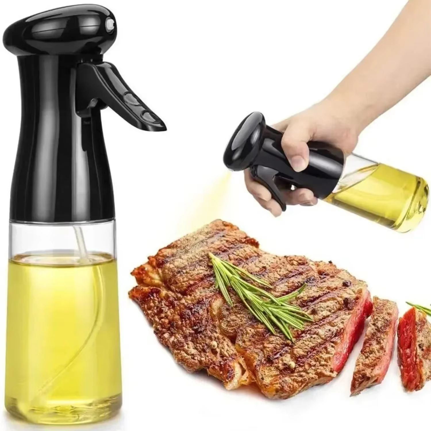 200ml Oil Spray Bottle Kitchen Cooking Olive Oil Dispenser Camping BBQ Baking Vinegar Soy Sauce Sprayer Containers Kitchen Tool