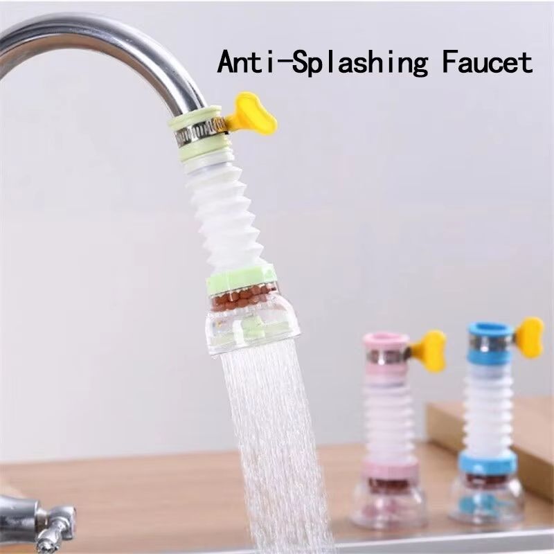 Universal Kitchen Faucet - Rotating Anti-Splash Design with Extendable Filter, Multi-Function Wash Basin Shower Head