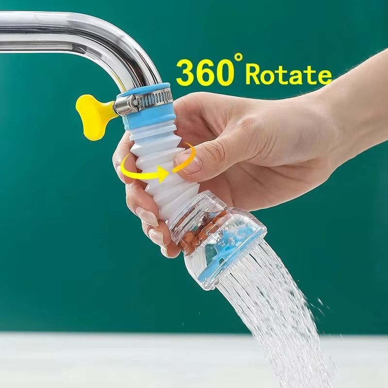 Universal Kitchen Faucet - Rotating Anti-Splash Design with Extendable Filter, Multi-Function Wash Basin Shower Head