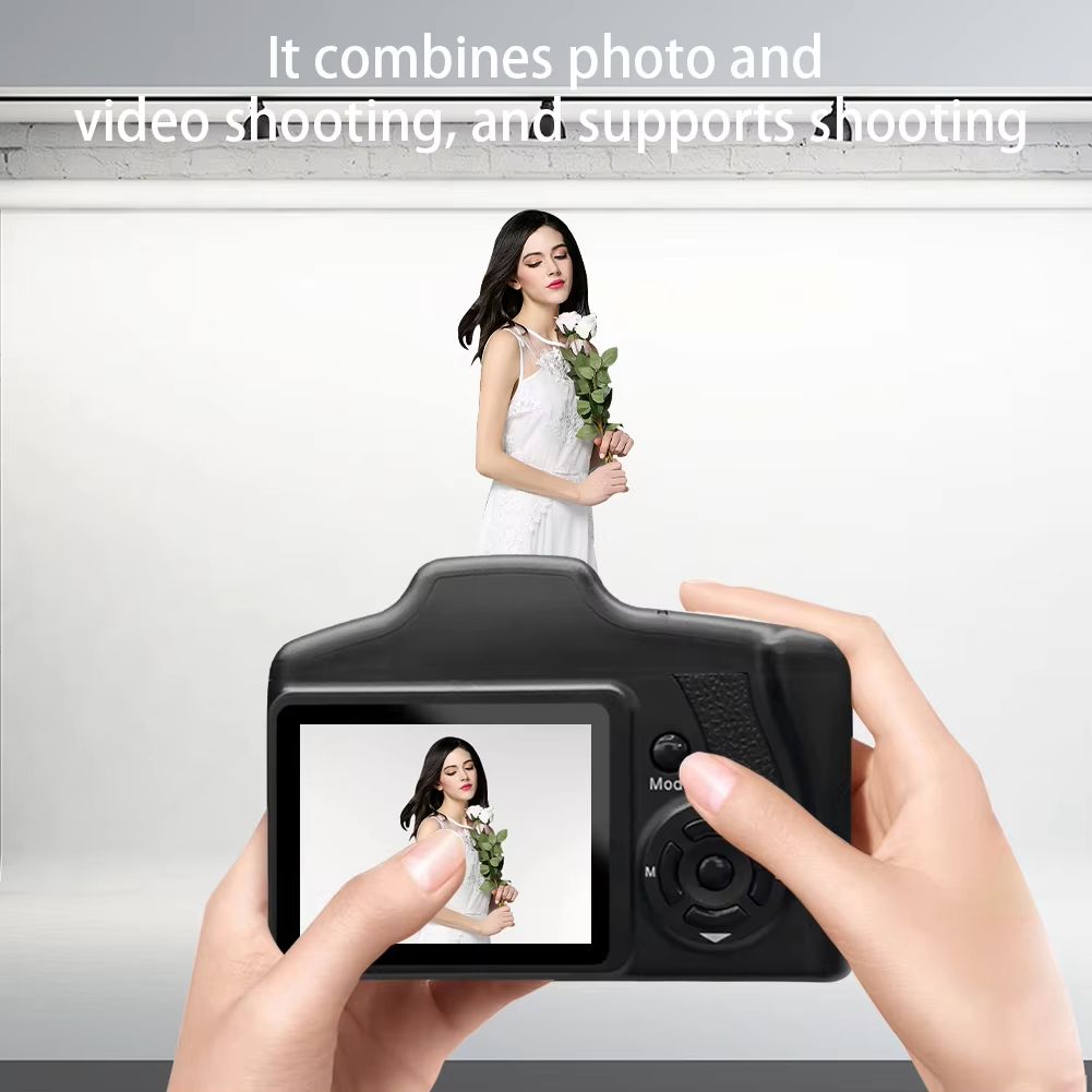 16MP Digital Camera with 2.4 Inch LCD Screen Vlogging Camera 16X Digital Zoom Camcorder for Photography