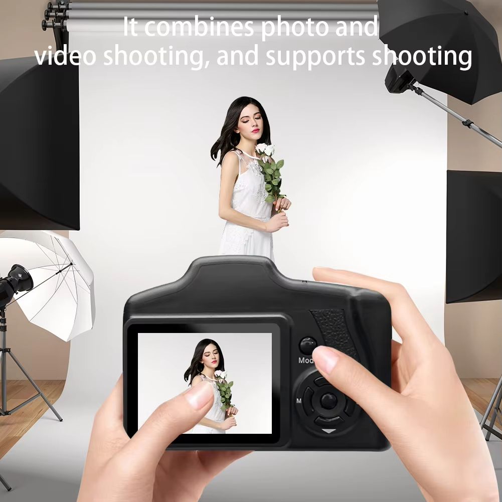 16MP Digital Camera with 2.4 Inch LCD Screen Vlogging Camera 16X Digital Zoom Camcorder for Photography