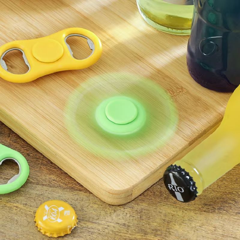 Stress Relief Rotating Fidget Spinner With Bottle Opener Funny Relax Anti-stress Relieve Anxiety Toy Beer Bottle Opener Tool