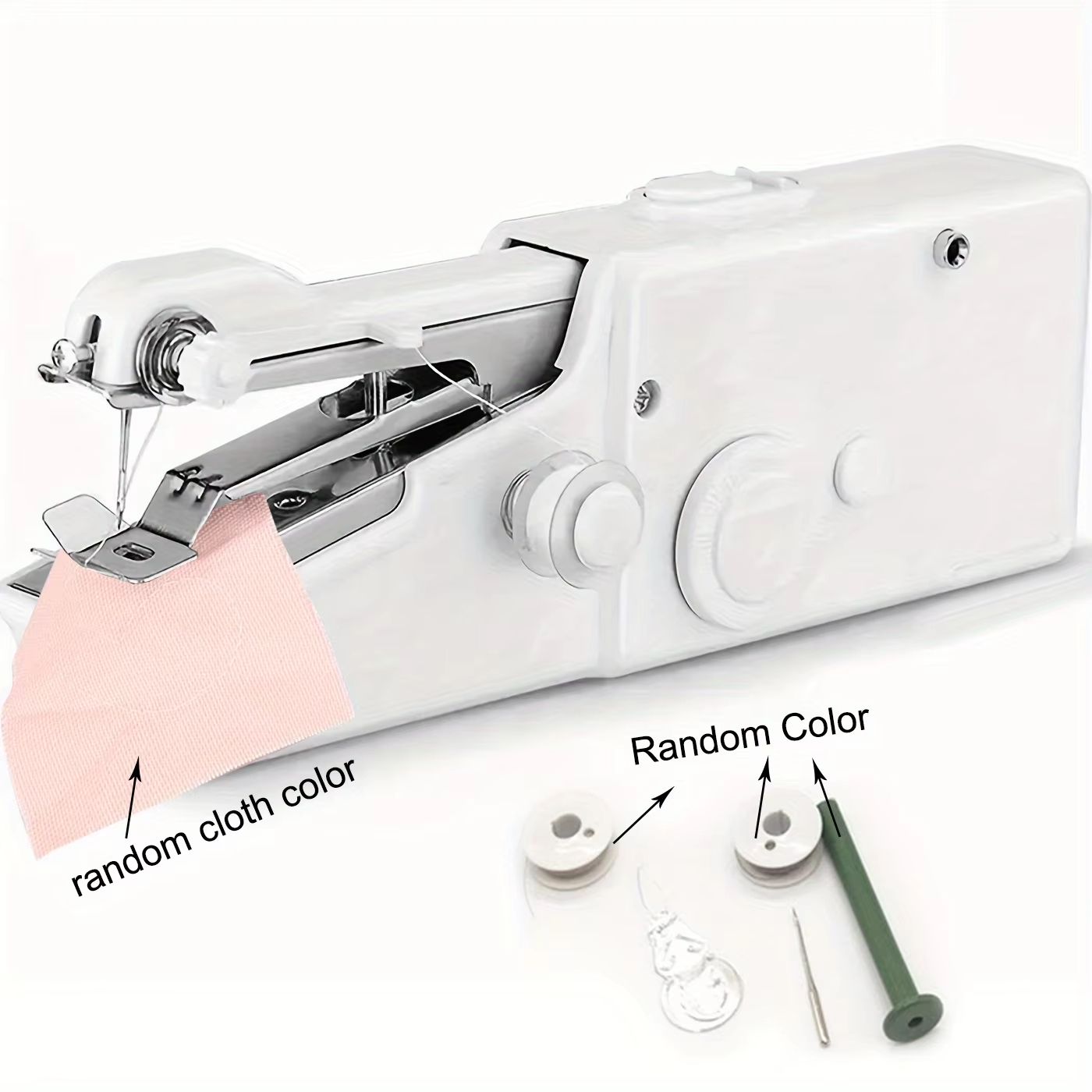 1pc Mini Portable Handheld Sewing Machine, Quick Stitch Tool for Fabric, Cloth, Clothing