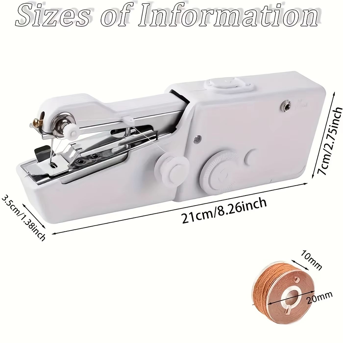 1pc Mini Portable Handheld Sewing Machine, Quick Stitch Tool for Fabric, Cloth, Clothing
