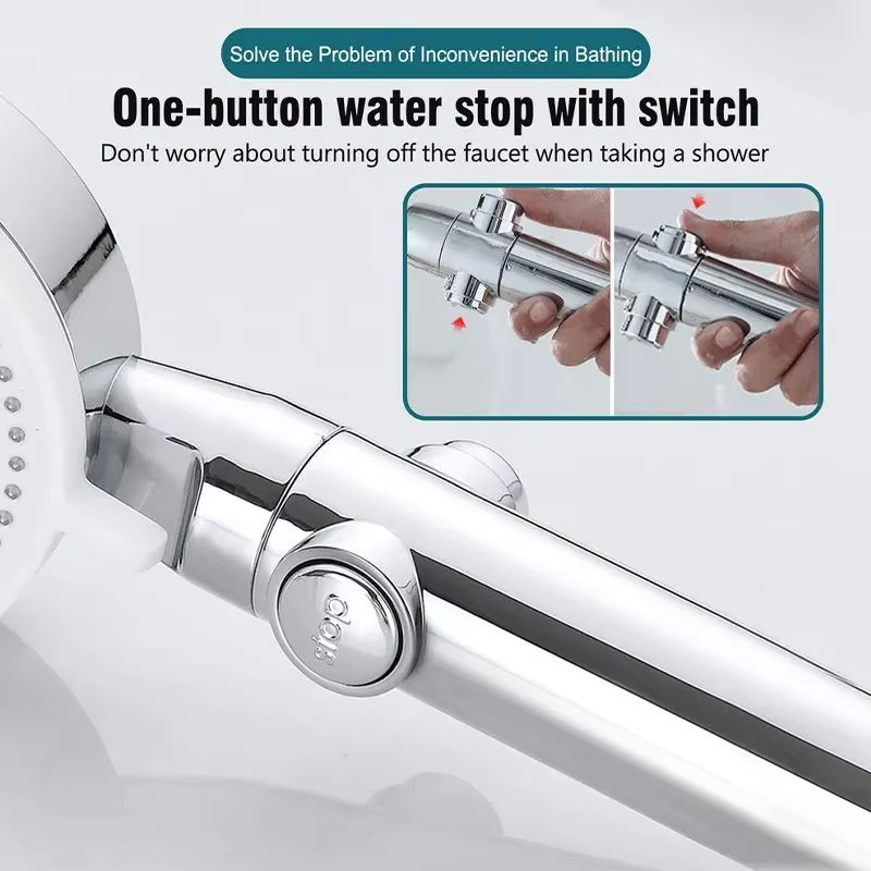 High Pressure Shower Head with Filter Handheld Adjustable 6 Speed Water Outlet Showerhead Large Flow Bathroom Accessories