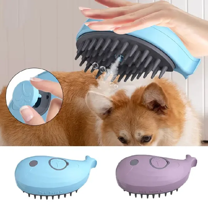 Pet Electric Spray Massage Brush Anti-Flying Cat and Dog Comb USB Charging Cat Bath Comb Floating Hair Removal Grooming Comb