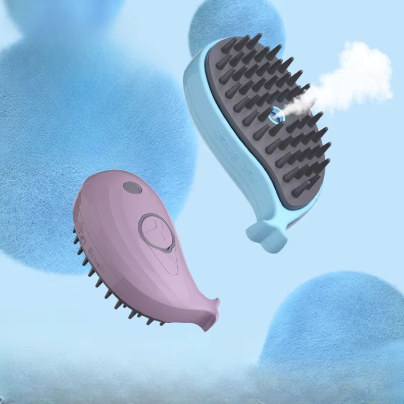 Pet Electric Spray Massage Brush Anti-Flying Cat and Dog Comb USB Charging Cat Bath Comb Floating Hair Removal Grooming Comb