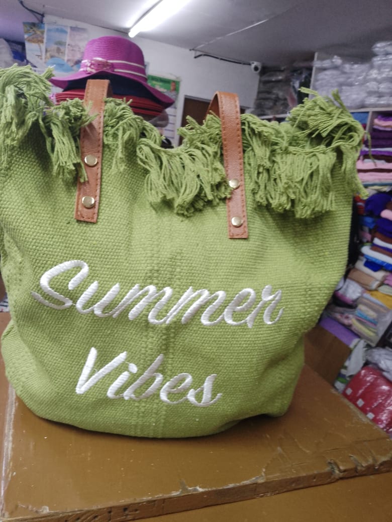 Large Capacity Ladies Canvas Tote bag Summer Vibes Beach Women Laptop Handbag travel vacation bag