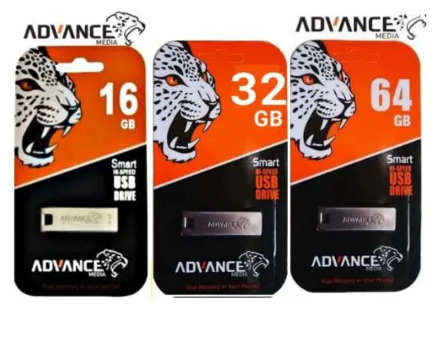 Advance 2GB, 4BG,8GB,16GB, 32GB, 32BG, 64GB, 128GB Metal USB Flask Disk // 64GB Flash Disk -Silver For Samsung, Dell Laptops ,Tvs & Bluetooth speaker