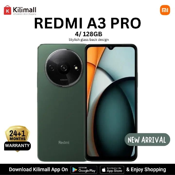 Redmi A3 PRO 6.71" 128GB + 4GB 4G Network 5160mAh Battery 8MP AI Camera 10W Fast Charging Fingerprint Sensor Android 14 Smart Phones  LCD Screen 50MP Camera