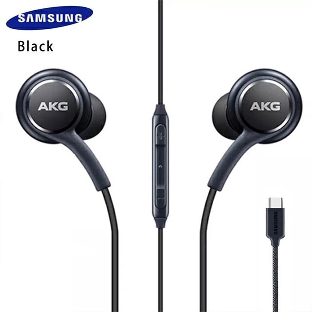 Type-C Wired Earphones with Mic | AKG Style | For Samsung Galaxy S22 S21 S20 Note 20 | Clear Sound | Hands-Free Calls