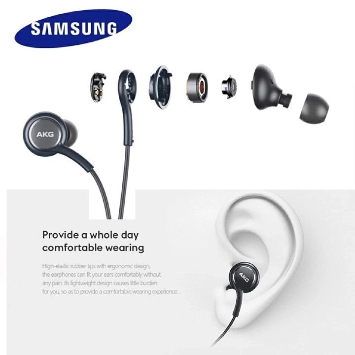 Type-C Wired Earphones with Mic | AKG Style | For Samsung Galaxy S22 S21 S20 Note 20 | Clear Sound | Hands-Free Calls