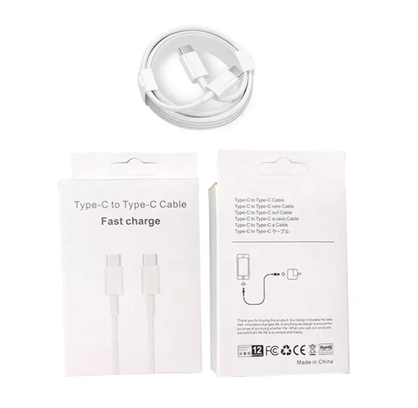 Samsung Fast Original and Durable Charger with Type-C to Type-C Cable -White. Type C Cable PD Fast Charging Data Cable USB Type C to USB Type C Cable Is Suitable for Smart Phones