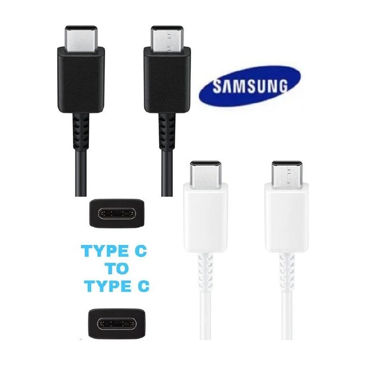 Samsung Fast Original and Durable Charger with Type-C to Type-C Cable -White. Type C Cable PD Fast Charging Data Cable USB Type C to USB Type C Cable Is Suitable for Smart Phones