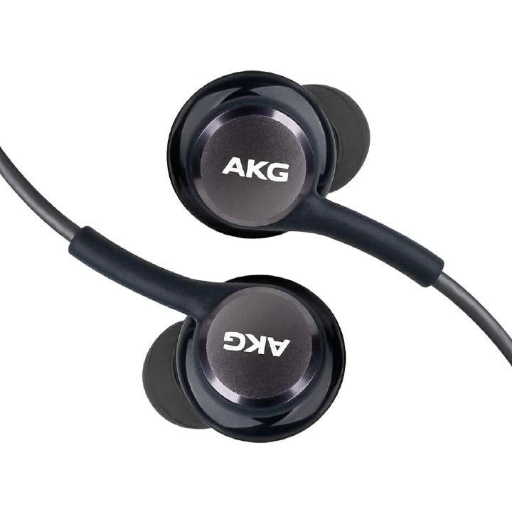 AKG Samsung Galaxy AKG Wired Headphones, s8, s9, s10 Headphones with Mic Motion Noise Cancelling High Quality Headphones White Black