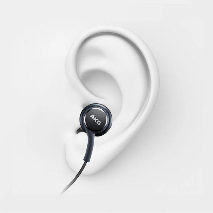 AKG Samsung Galaxy AKG Wired Headphones, s8, s9, s10 Headphones with Mic Motion Noise Cancelling High Quality Headphones White Black