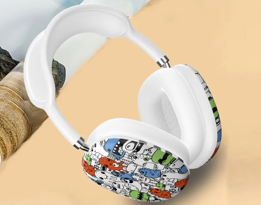 Vibrant Over-Ear Wireless Headphones – Graffiti Edition. Gaming Ear Headphones Sound Quality Wireless Earphones Hand Free Headset Stereo Earbuds Earphone Headset for Sports