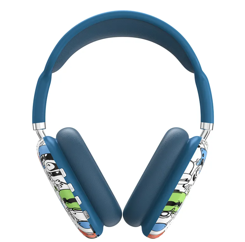 Vibrant Over-Ear Wireless Headphones – Graffiti Edition. Gaming Ear Headphones Sound Quality Wireless Earphones Hand Free Headset Stereo Earbuds Earphone Headset for Sports