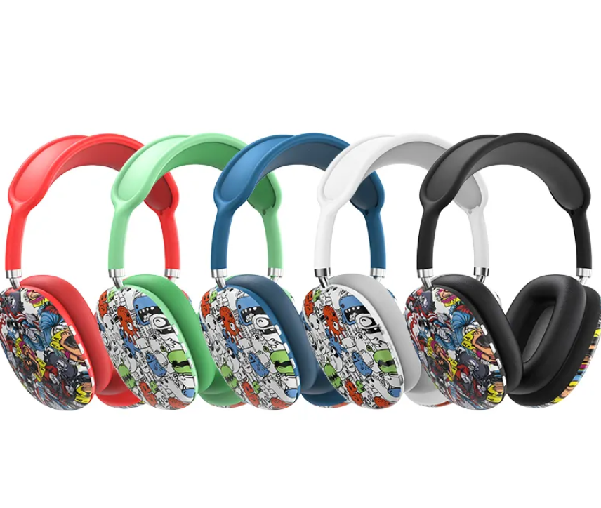 Vibrant Over-Ear Wireless Headphones – Graffiti Edition. Gaming Ear Headphones Sound Quality Wireless Earphones Hand Free Headset Stereo Earbuds Earphone Headset for Sports