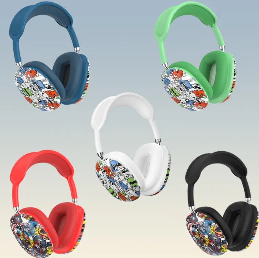 Vibrant Over-Ear Wireless Headphones – Graffiti Edition. Gaming Ear Headphones Sound Quality Wireless Earphones Hand Free Headset Stereo Earbuds Earphone Headset for Sports