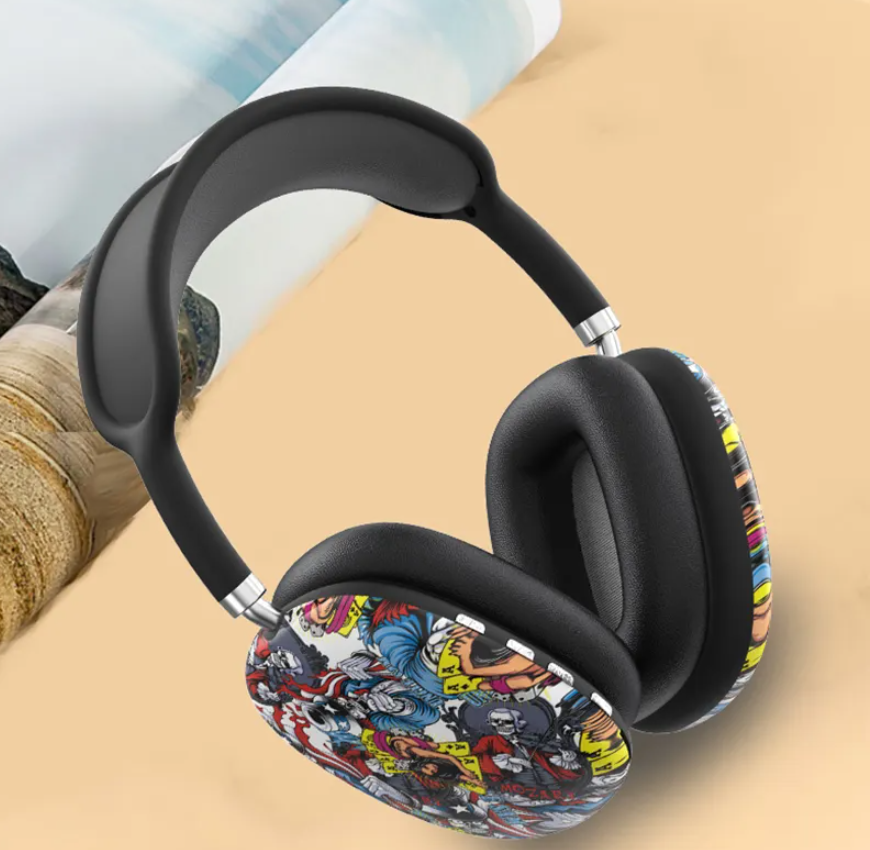 Vibrant Over-Ear Wireless Headphones – Graffiti Edition. Gaming Ear Headphones Sound Quality Wireless Earphones Hand Free Headset Stereo Earbuds Earphone Headset for Sports