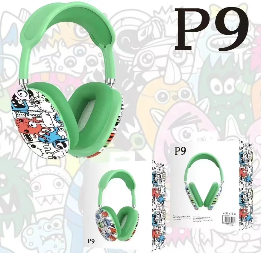 Vibrant Over-Ear Wireless Headphones – Graffiti Edition. Gaming Ear Headphones Sound Quality Wireless Earphones Hand Free Headset Stereo Earbuds Earphone Headset for Sports