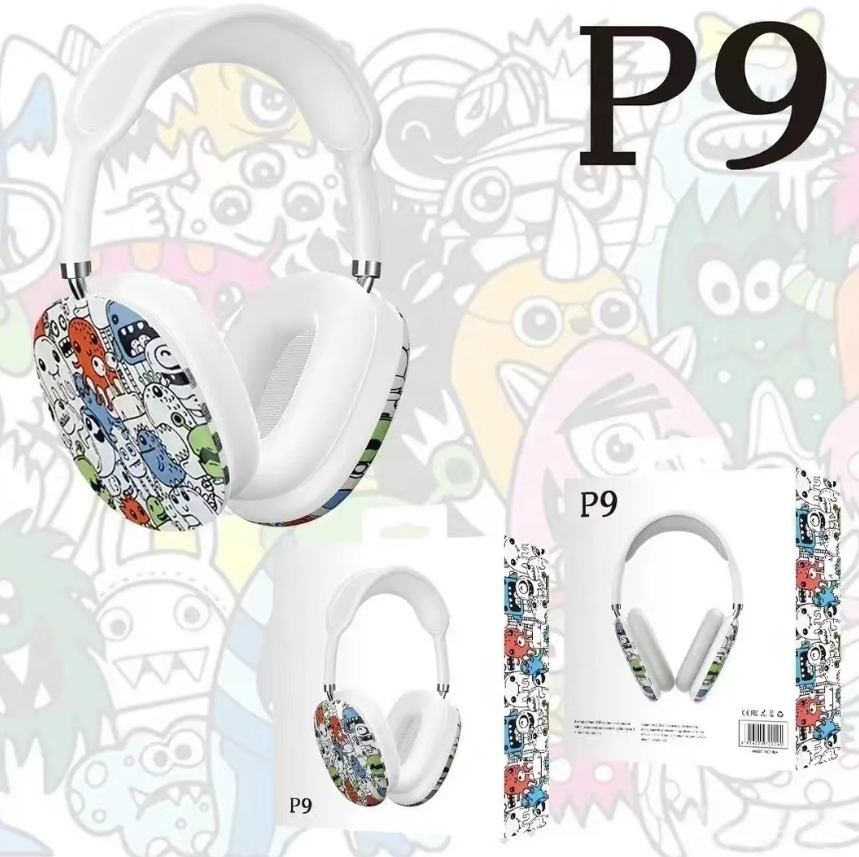Vibrant Over-Ear Wireless Headphones – Graffiti Edition. Gaming Ear Headphones Sound Quality Wireless Earphones Hand Free Headset Stereo Earbuds Earphone Headset for Sports