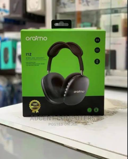 Oraimo i12 Wireless Headset – Pure Sound, Limitless Freedom Wireless Bluetooth Headphones With Microphone and Noise Cancellation Gaming Headset Stereo HiFi Earphones