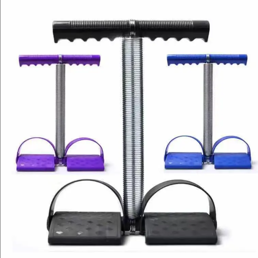 Elastic Tummy Trimmer Elastic Sit Up Pull Rope Pedal Resistance Band Powerful Spring Drawstring Tummy Trimmer Equipment Portable Home Gym with Elastic Bodybuilding Fitness Slimming Training